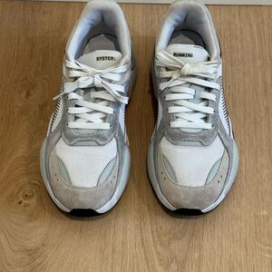 Puma Heritage Sneaker Mens White and Gray Running Sneakers size 10.5